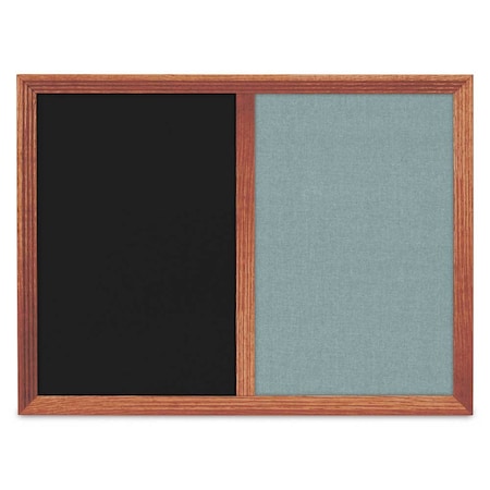 United Visual Products Enclosed Corkboard, 1 Door, 18"x24", 4" Fra UV3421-BRONZE-DBURGU